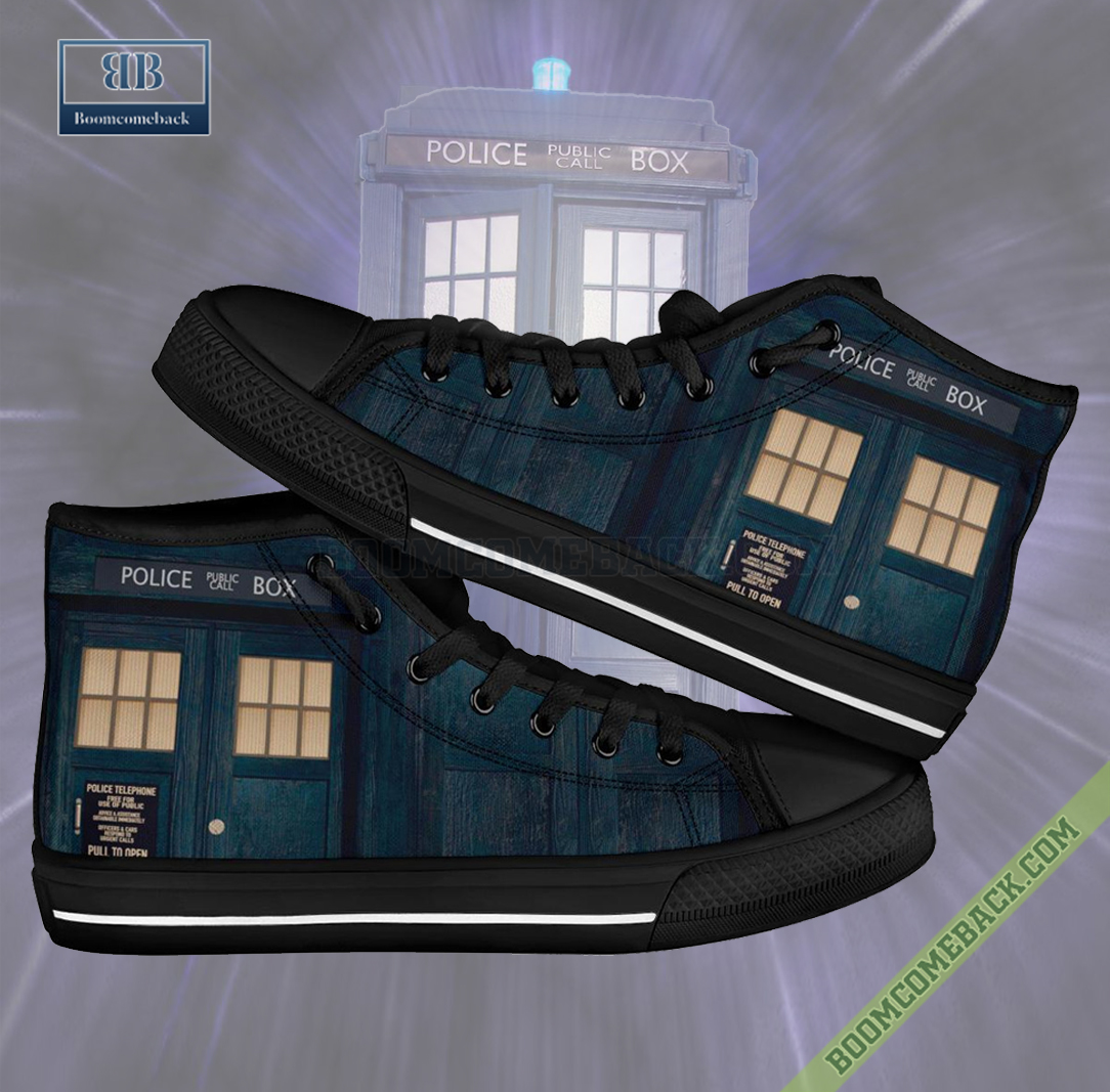 Dr Who Tardis High Top Canvas Shoes