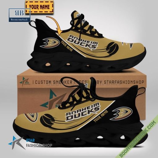 Anaheim Ducks Custom Name Running Max Soul Sneakers