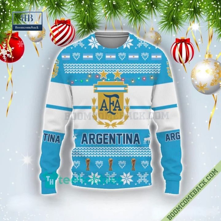 Argentina Champions FiFa World Cup 2022 Ugly Christmas Sweater
