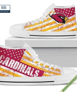 Arizona Cardinals American Flag Vintage High Top Canvas Shoes