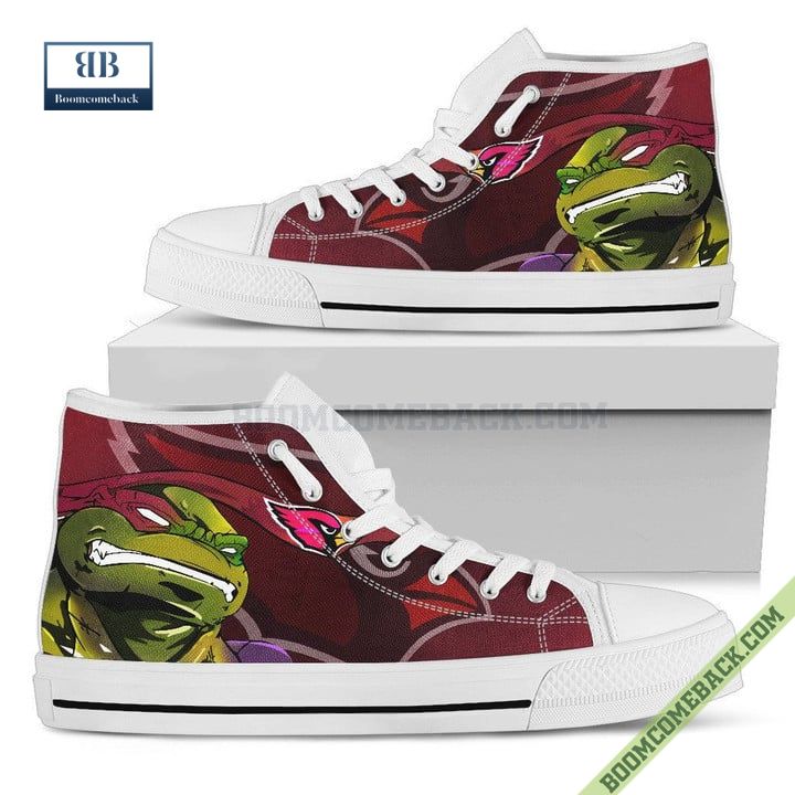 Arizona Cardinals Teenage Mutant Ninja Turtles High Top Canvas Shoes
