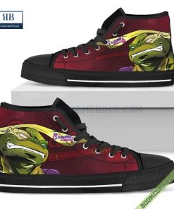 Atlanta Braves Teenage Mutant Ninja Turtles High Top Canvas Shoes