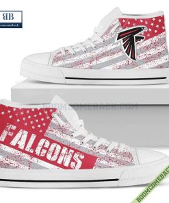 Atlanta Falcons American Flag Vintage High Top Canvas Shoes