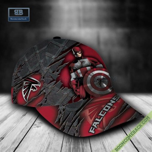 Atlanta Falcons Captain America Marvel Personalized Classic Cap Hat