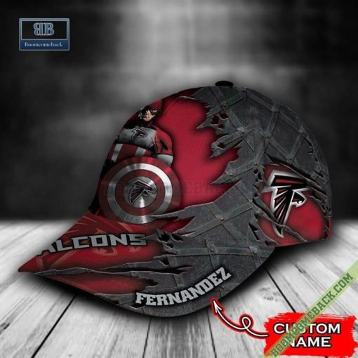 Atlanta Falcons Captain America Marvel Personalized Classic Cap Hat