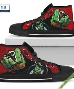 Atlanta Falcons Hulk Marvel High Top Canvas Shoes