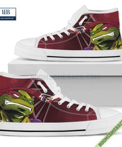 Atlanta Falcons Teenage Mutant Ninja Turtles High Top Canvas Shoes