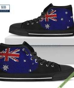 Australia Flag Fingerprint High Top Canvas Shoes