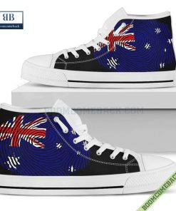 australia flag fingerprint high top canvas shoes 3 V8l1T