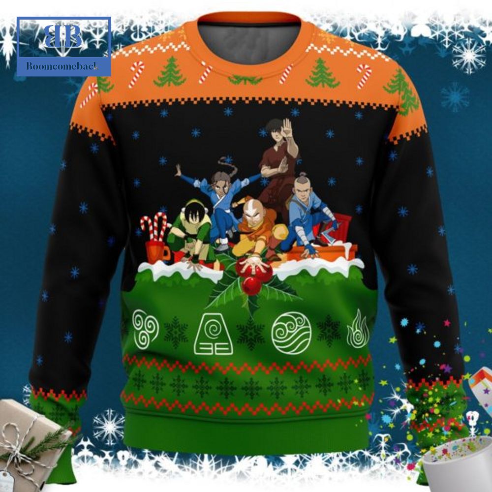 Avatar The Last Airbender On The Chimney Top Ugly Christmas Sweater