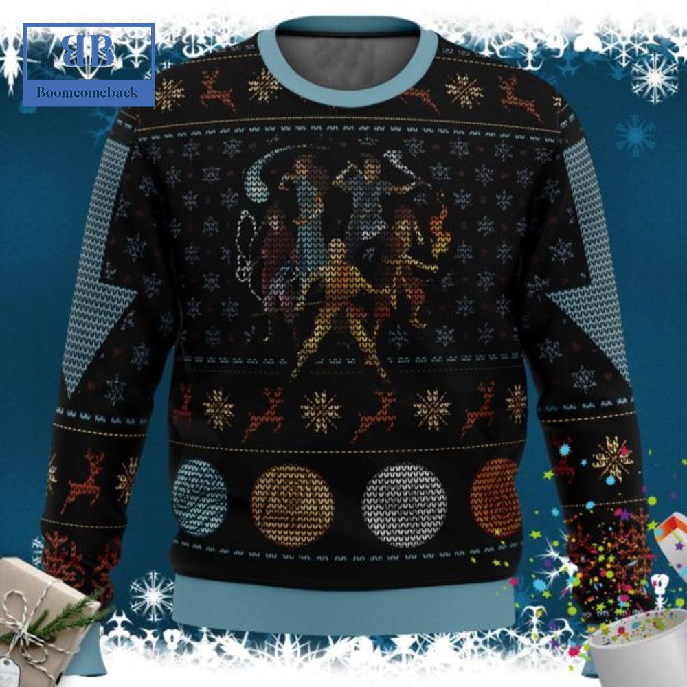 Avatar The Last Airbender Snowflake Ugly Christmas Sweater
