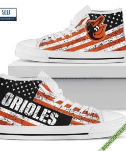 baltimore orioles american flag vintage high top canvas shoes 3 KoRl9