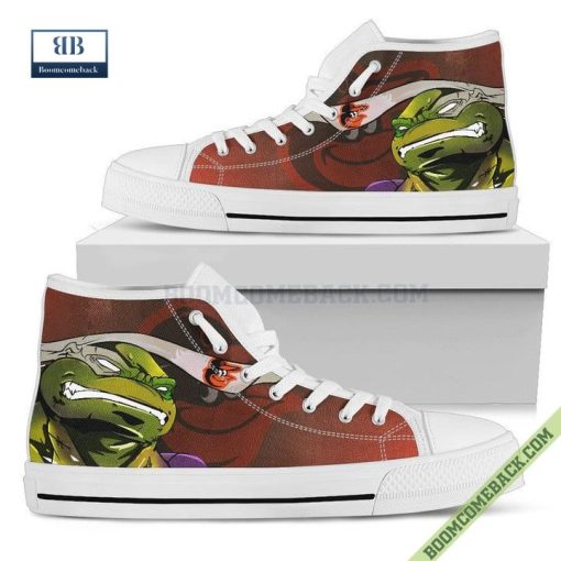 Baltimore Orioles Teenage Mutant Ninja Turtles High Top Canvas Shoes