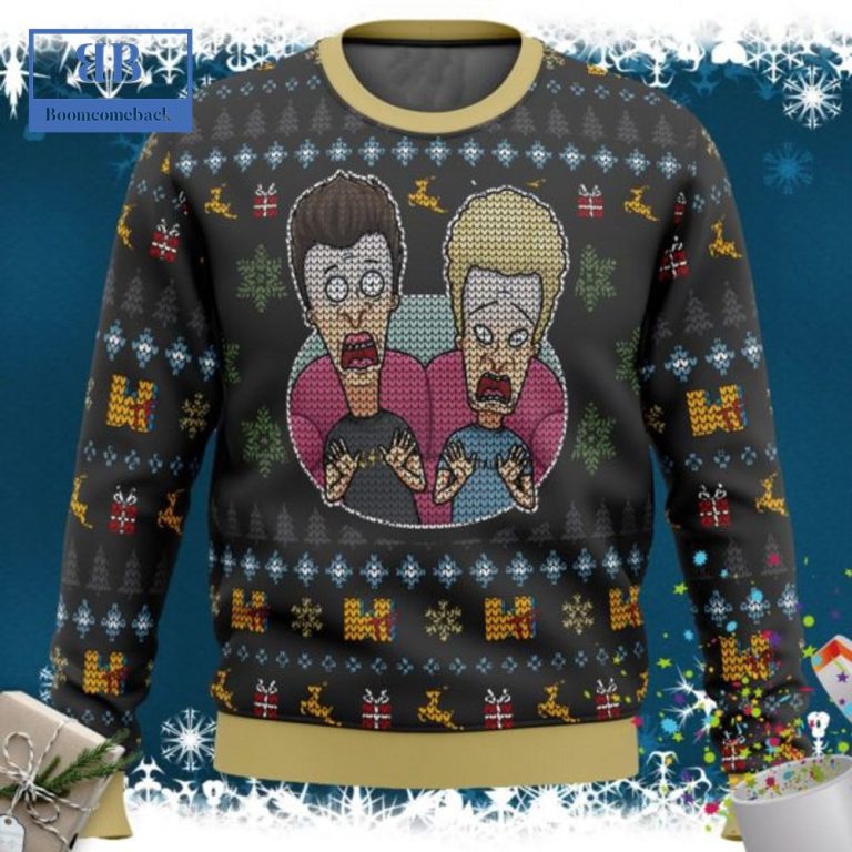 Beavis And Butt-Head Surprise Ugly Christmas Sweater