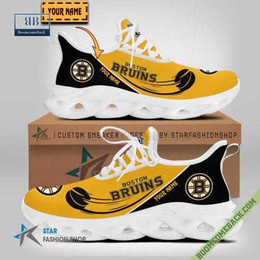 Boston Bruins Custom Name Running Max Soul Sneakers