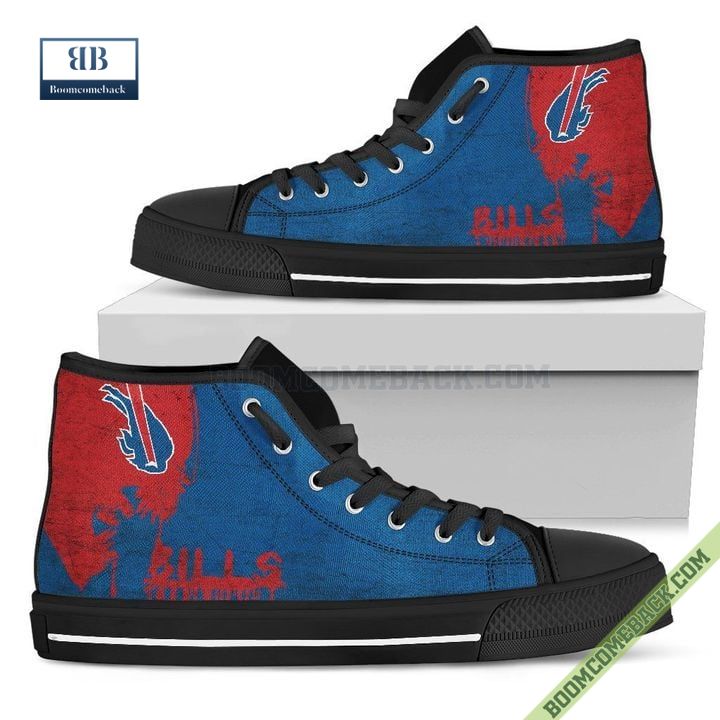 Buffalo Bills Alien Movie High Top Canvas Shoes