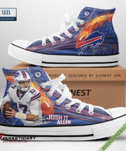 Buffalo Bills Josh Allen 17 High Top Canvas Shoes