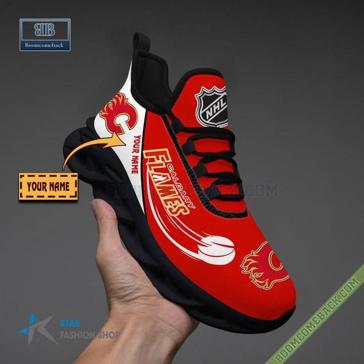 Calgary Flames Custom Name Running Max Soul Sneakers