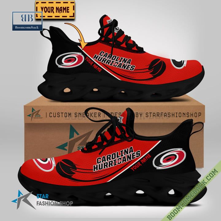 Carolina Hurricanes Custom Name Running Max Soul Sneakers