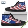 Chicago Blackhawks American Flag Vintage High Top Canvas Shoes