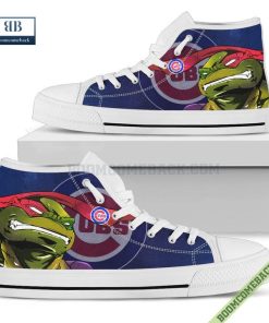 Chicago Cubs Teenage Mutant Ninja Turtles High Top Canvas Shoes