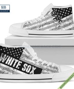 Chicago White Sox American Flag Vintage High Top Canvas Shoes