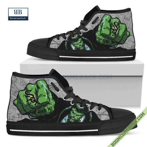 Chicago White Sox Hulk Marvel High Top Canvas Shoes