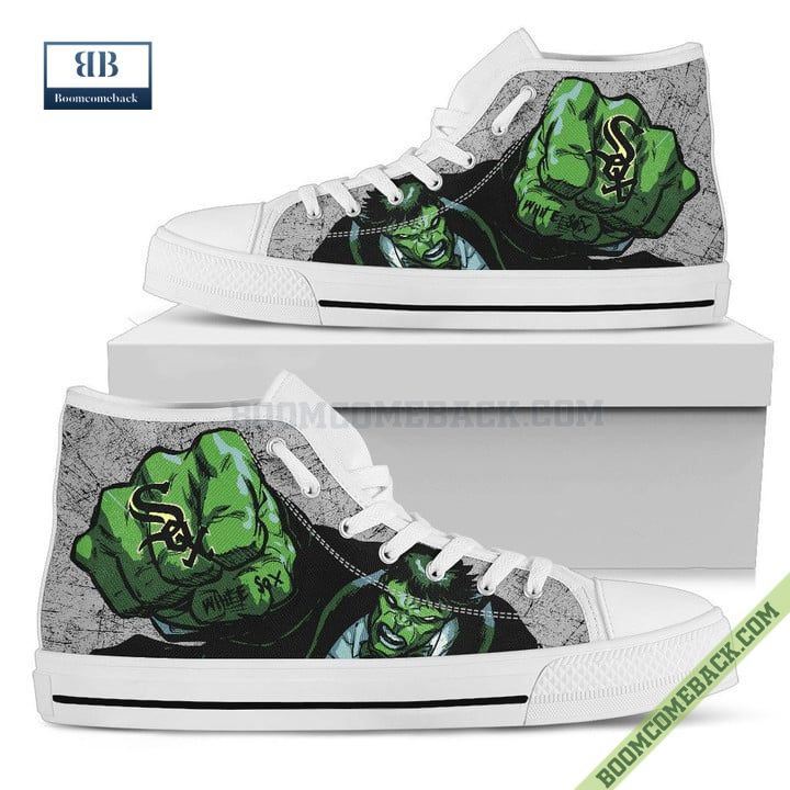 Chicago White Sox Hulk Marvel High Top Canvas Shoes