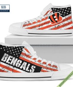 cincinnati bengals american flag vintage high top canvas shoes 3 3nalG