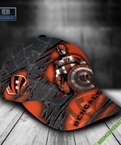 Cincinnati Bengals Captain America Marvel Personalized Classic Cap Hat