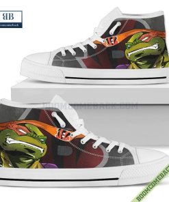 Cincinnati Bengals Teenage Mutant Ninja Turtles High Top Canvas Shoes