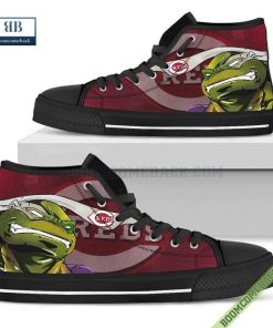 Cincinnati Reds Teenage Mutant Ninja Turtles High Top Canvas Shoes