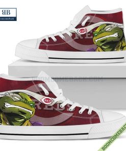 Cincinnati Reds Teenage Mutant Ninja Turtles High Top Canvas Shoes