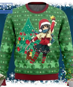 Clannad Fuko Ibuki Christmas Tree Candy Cane Ugly Christmas Sweater