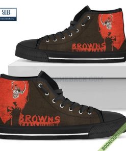 Cleveland Browns Alien Movie High Top Canvas Shoes