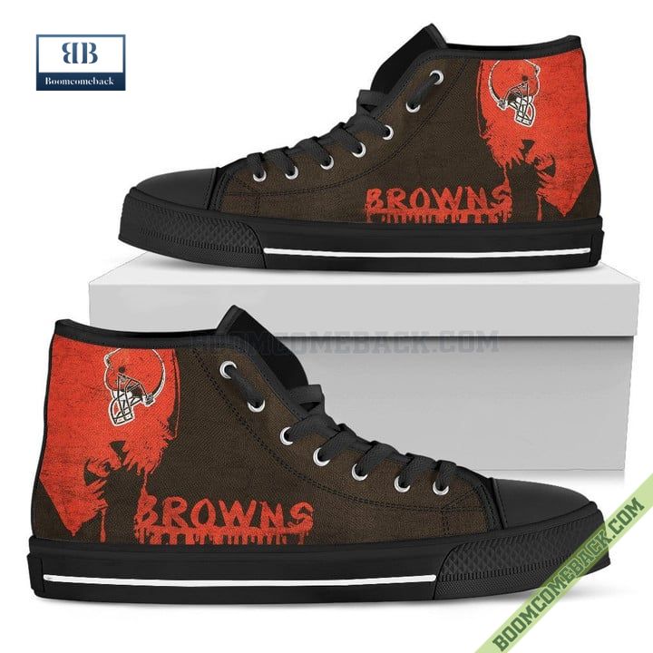 Cleveland Browns Alien Movie High Top Canvas Shoes