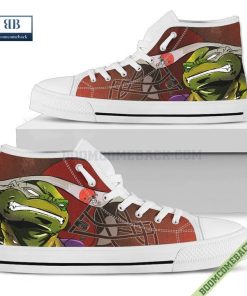 Cleveland Browns Teenage Mutant Ninja Turtles High Top Canvas Shoes