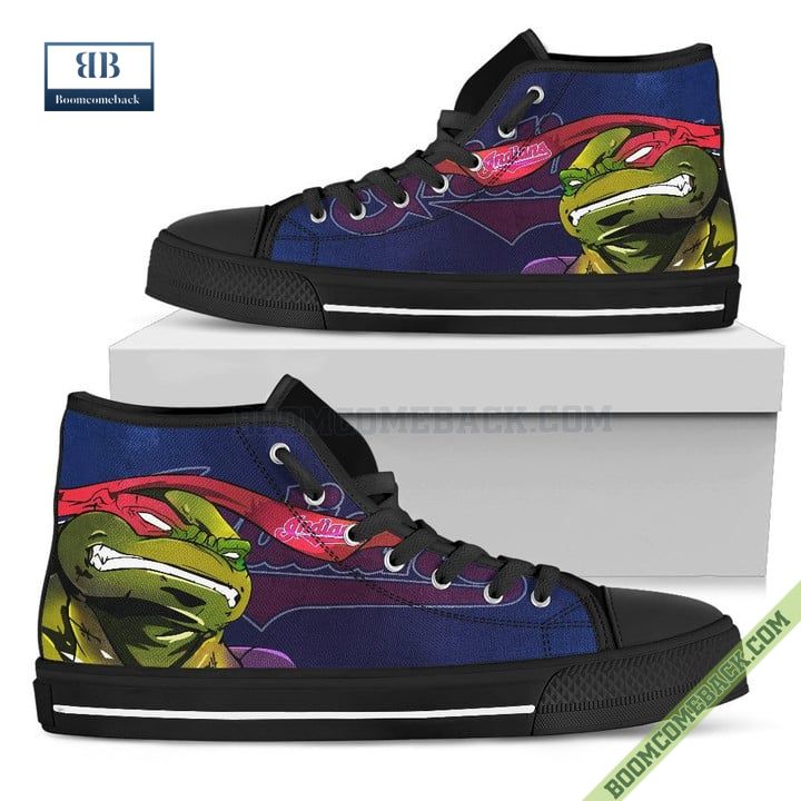 Cleveland Indians Teenage Mutant Ninja Turtles High Top Canvas Shoes