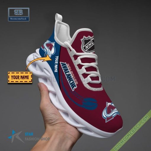 Colorado Avalanche Custom Name Running Max Soul Sneakers