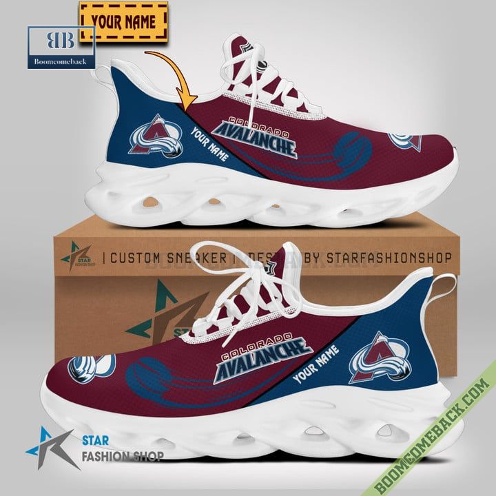 Colorado Avalanche Custom Name Running Max Soul Sneakers