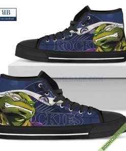 Colorado Rockies Teenage Mutant Ninja Turtles High Top Canvas Shoes