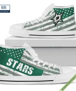 dallas stars american flag vintage high top canvas shoes 3 Un0R7