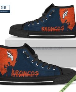 Denver Broncos Alien Movie High Top Canvas Shoes