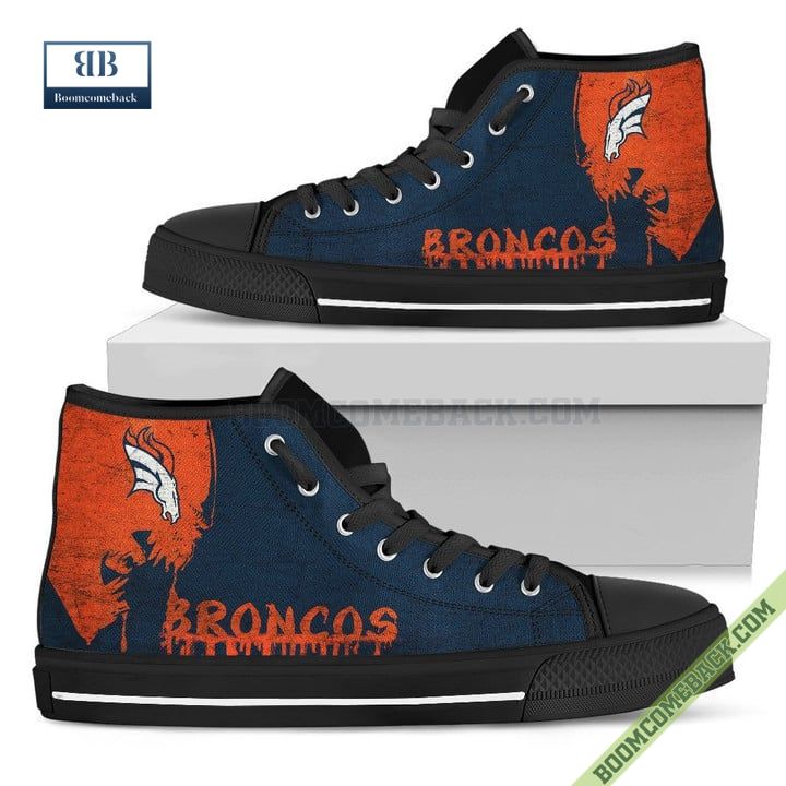 Denver Broncos Alien Movie High Top Canvas Shoes