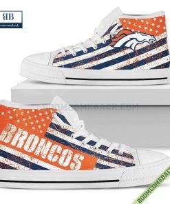 denver broncos american flag vintage high top canvas shoes 3 rliiZ