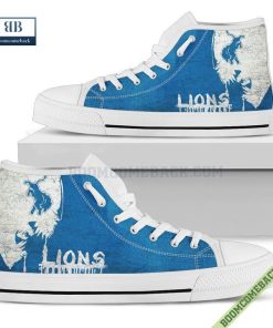 Detroit Lions Alien Movie High Top Canvas Shoes