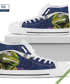 Detroit Tigers Teenage Mutant Ninja Turtles High Top Canvas Shoes