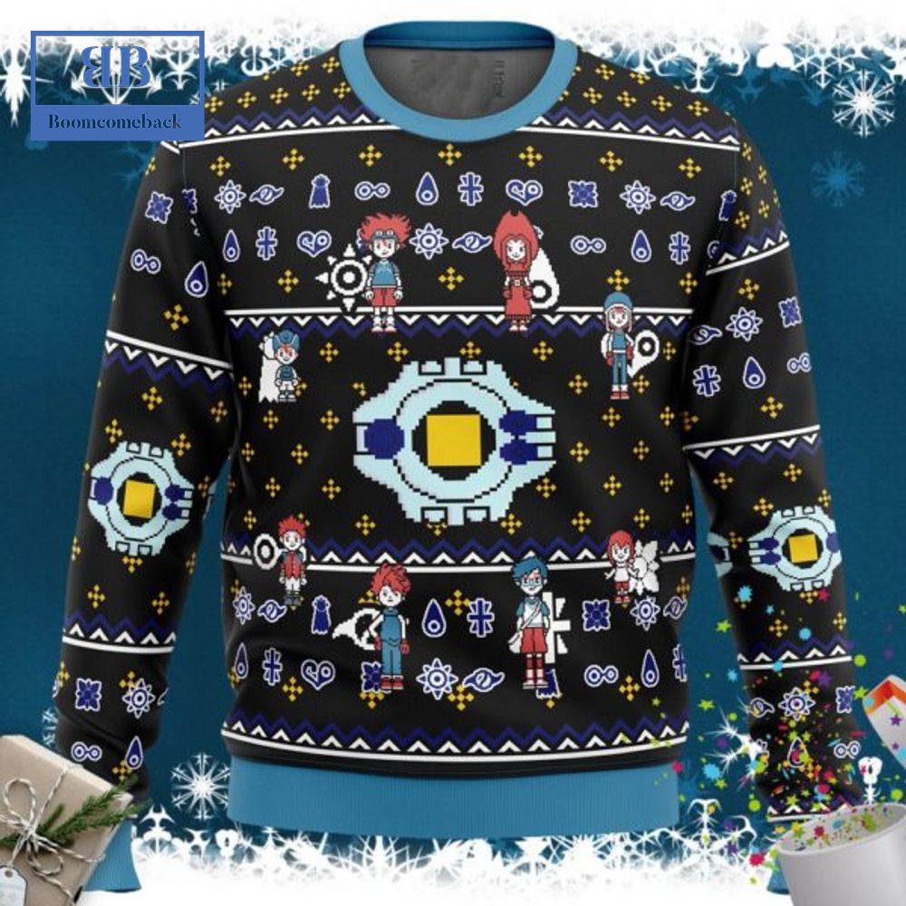 Digimon Characters Ugly Christmas Sweater