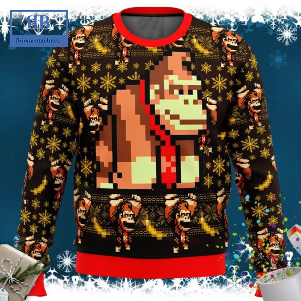 Donkey Kong 8 Bit Ugly Christmas Sweater
