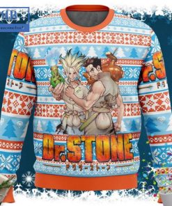 Dr. Stone Senku Ishigami Taiju Oki Ugly Christmas Sweater